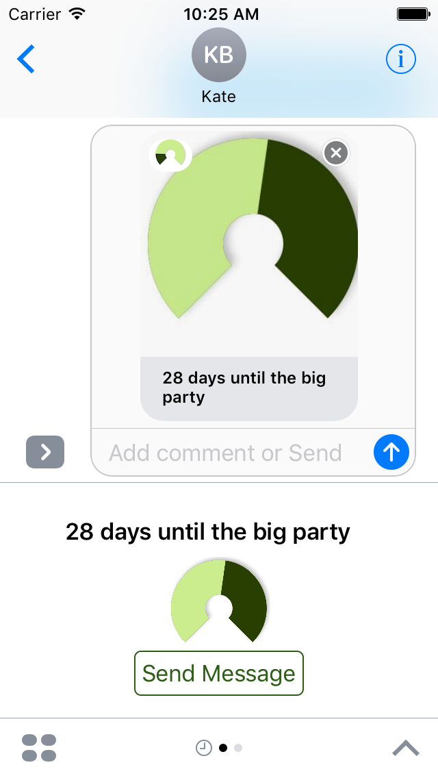 Count The Days left iMessage app screenshot